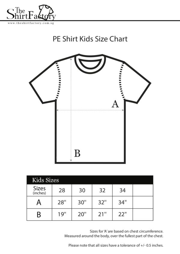 Size Charts – The Shirt Factory